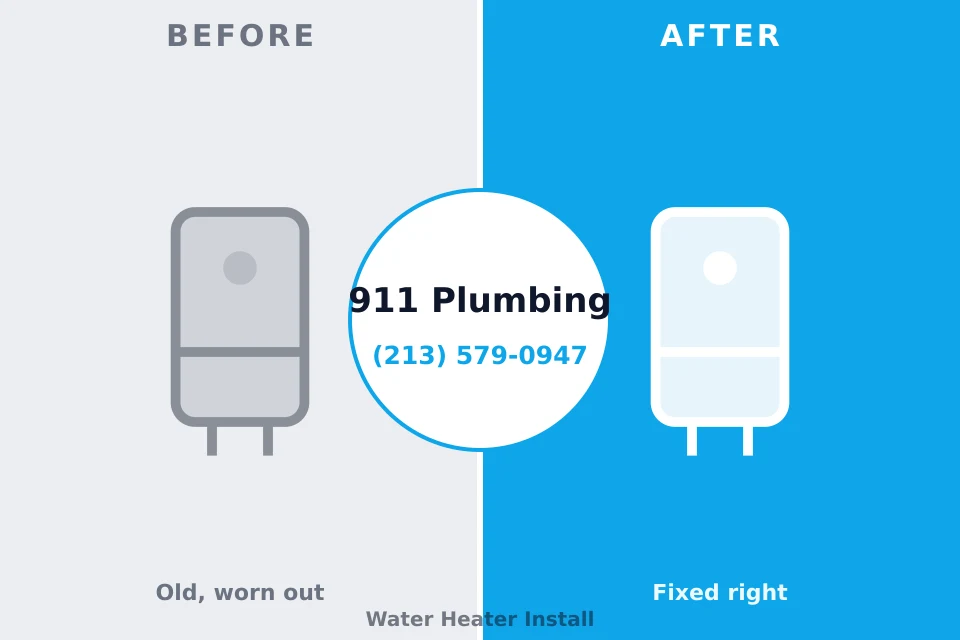 Before and after: plumbing repair Ransom Canyon, TX